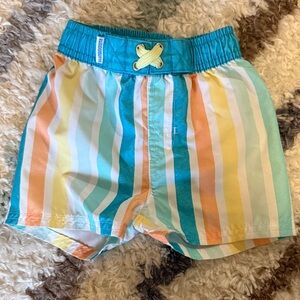 Colorful Striped Kids swim trunks